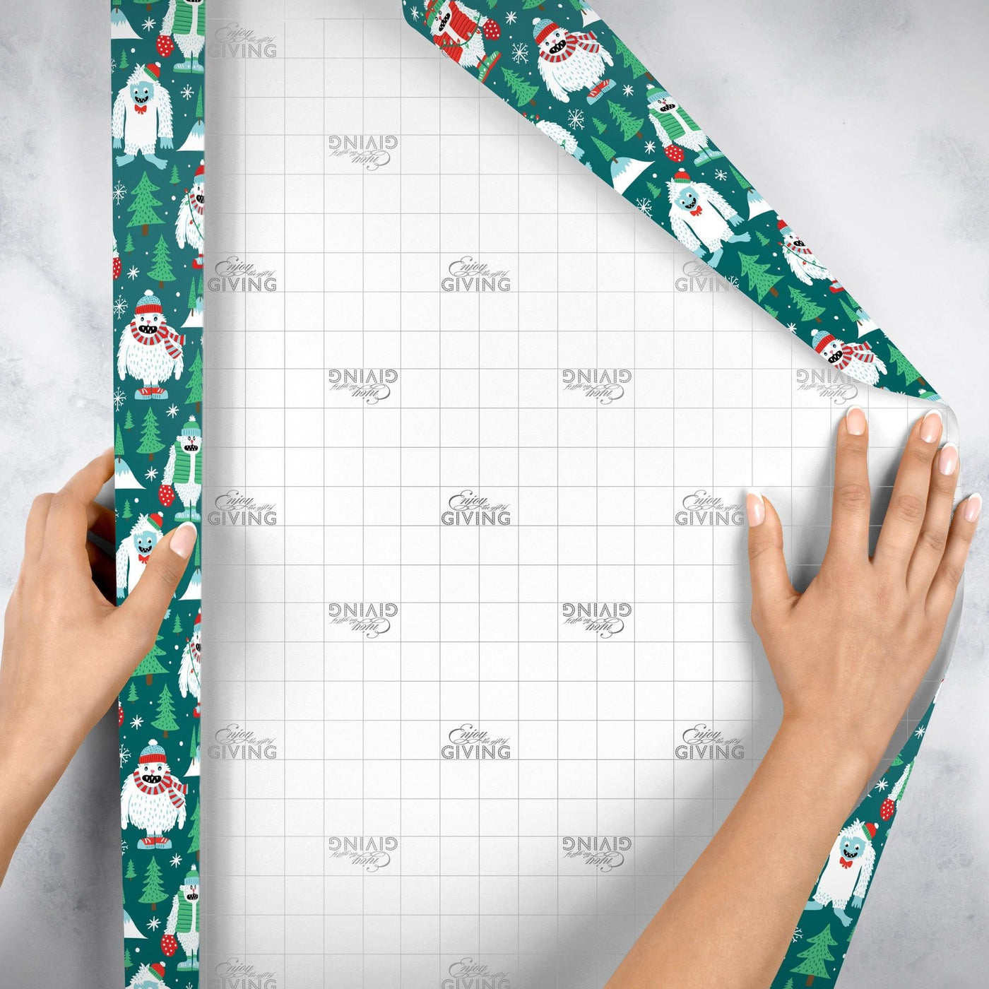 Yeti for the Holidays Christmas Gift Wrap by Present Paper - Vysn